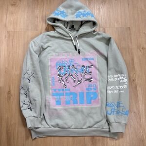 Boohoo MAN Men's Large Sweatshirt Worldwide Graphic Grafitti Oversized Hoodie